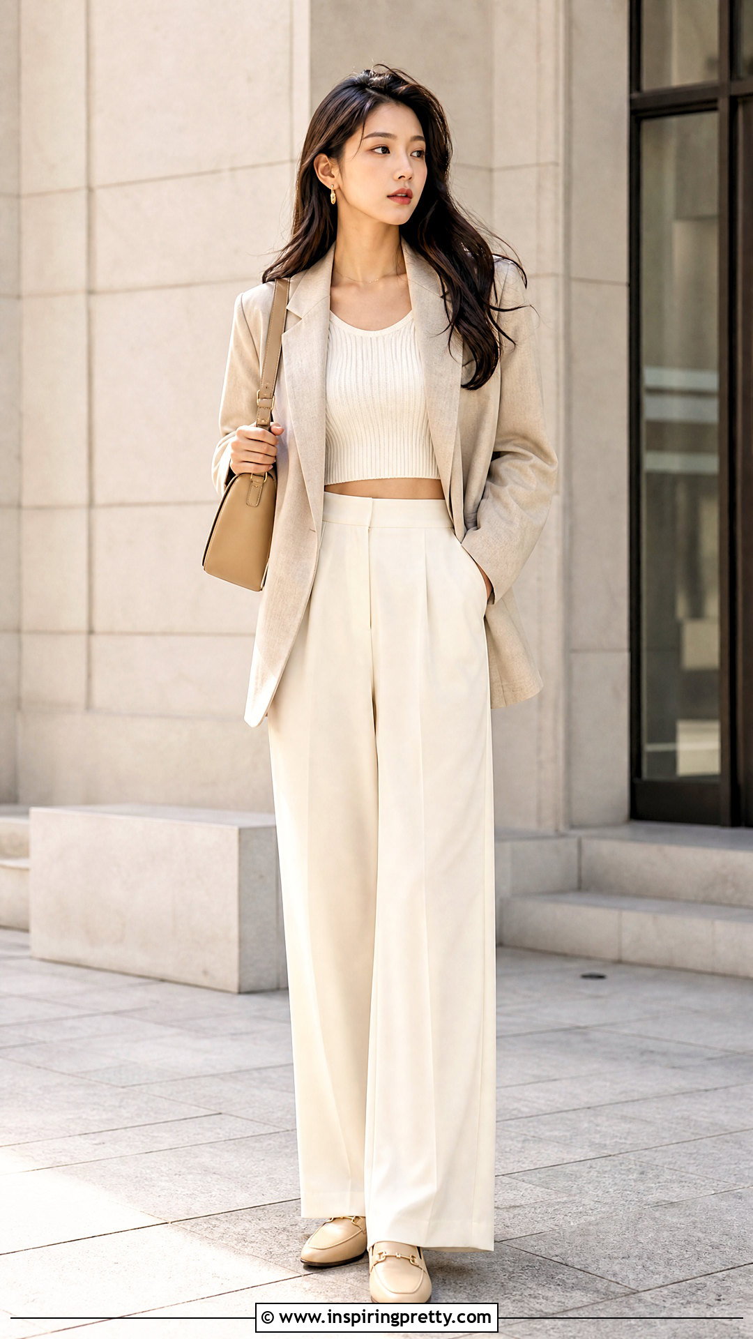 Korean Monochrome Crop Top Outfit - 50 korean crop top outfit ideas