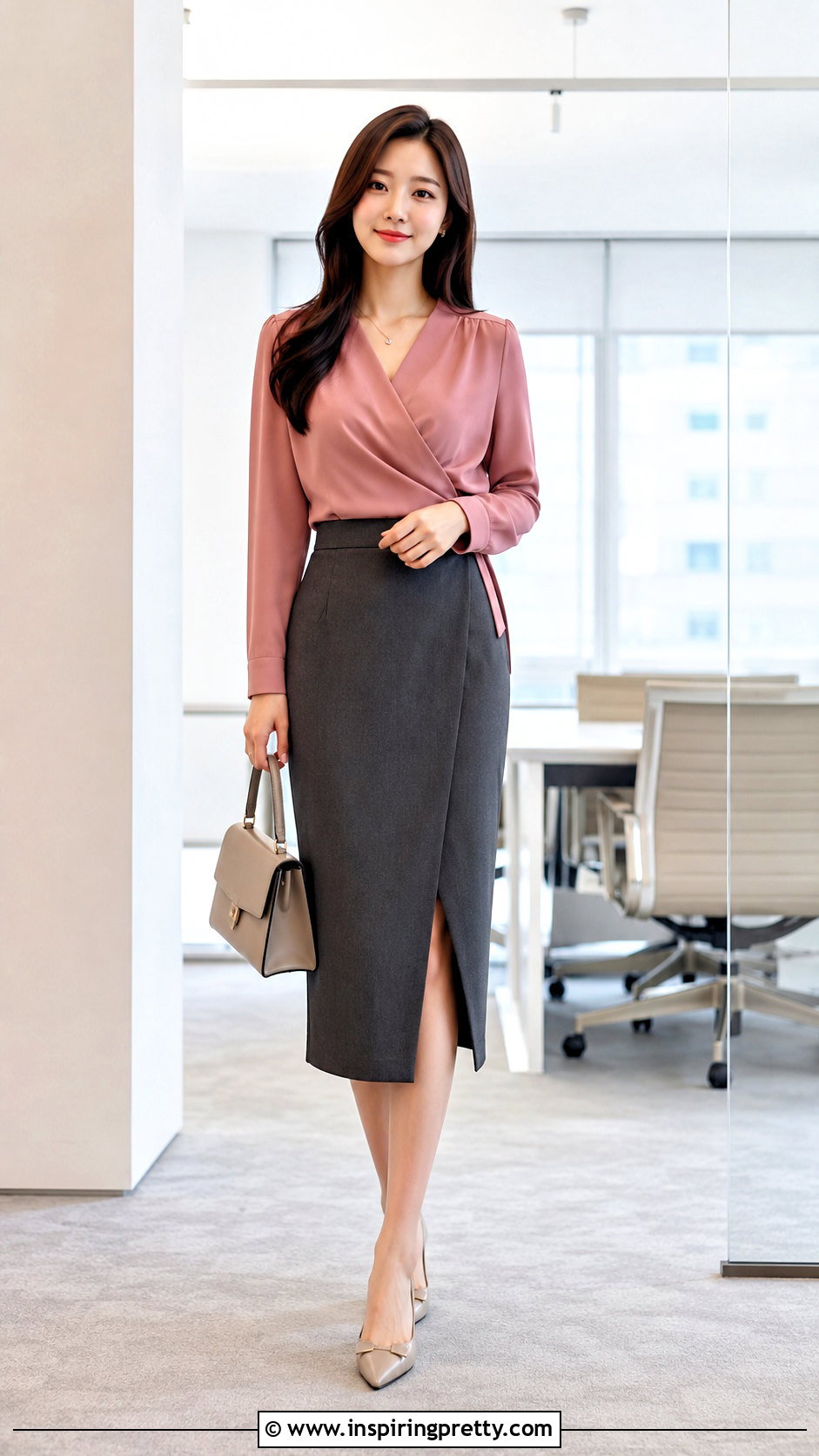 Korean Oxford Shirt And Knit Shorts Outfit - 50 korean tops outfits