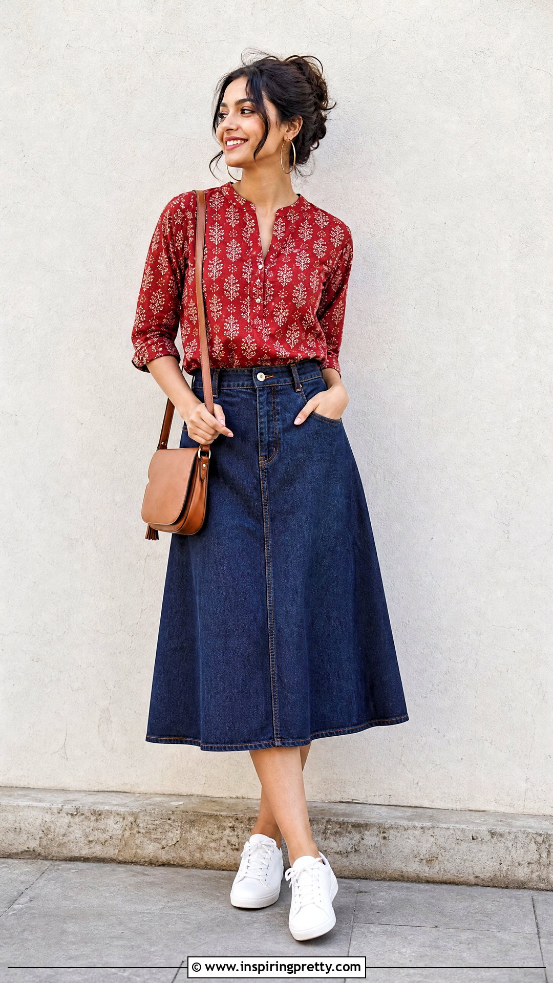 Kurta Top With Denim Skirt - how to style kurta tops (20 ways)