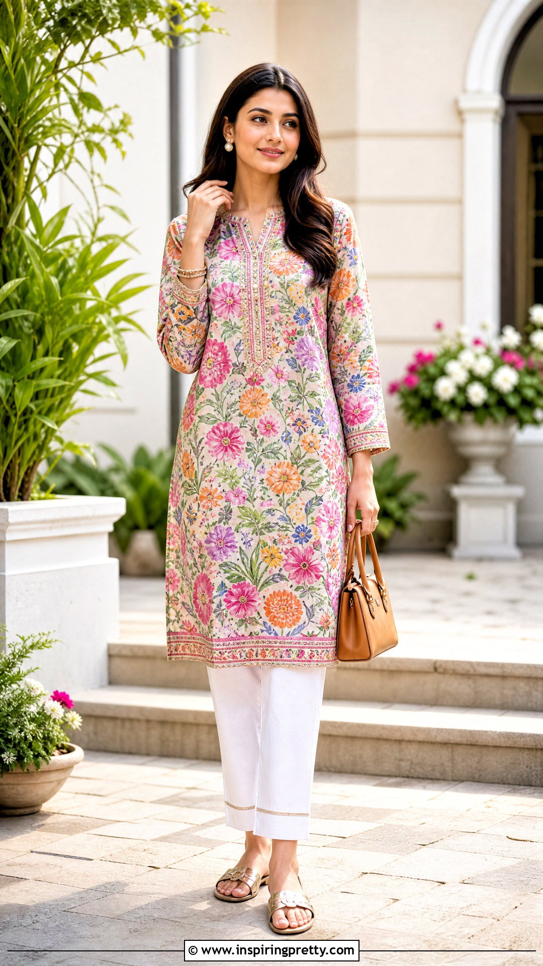 Kurta Top With White Pants - how to style kurta tops (20 ways)