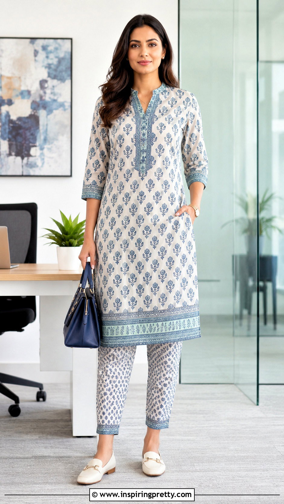 Kurti Top Co Ord Set With Matching Pants - 50 kurti top designs for women