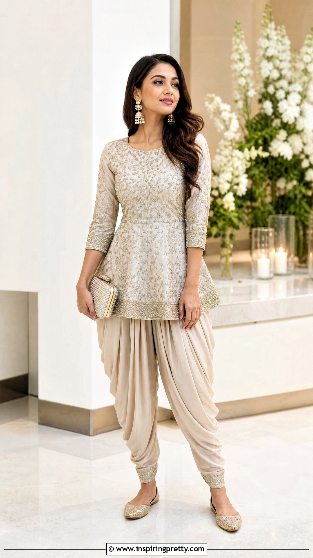 Kurti Top With Dhoti Pants - 50 kurti top outfit ideas
