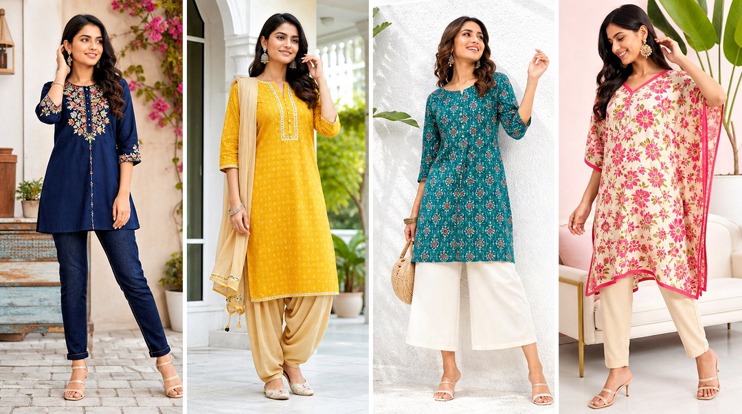 50 Kurti Tops Outfit Ideas for Modern Indo-Western Style