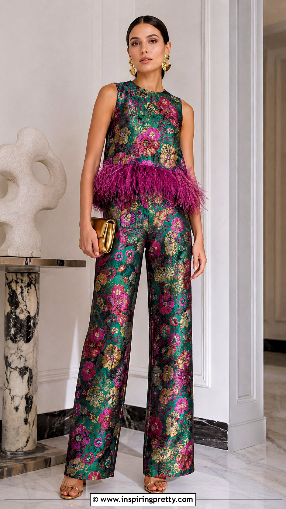 La DoubleJ Feather Top With Matching Pants - 20 la double j feather top outfit ideas