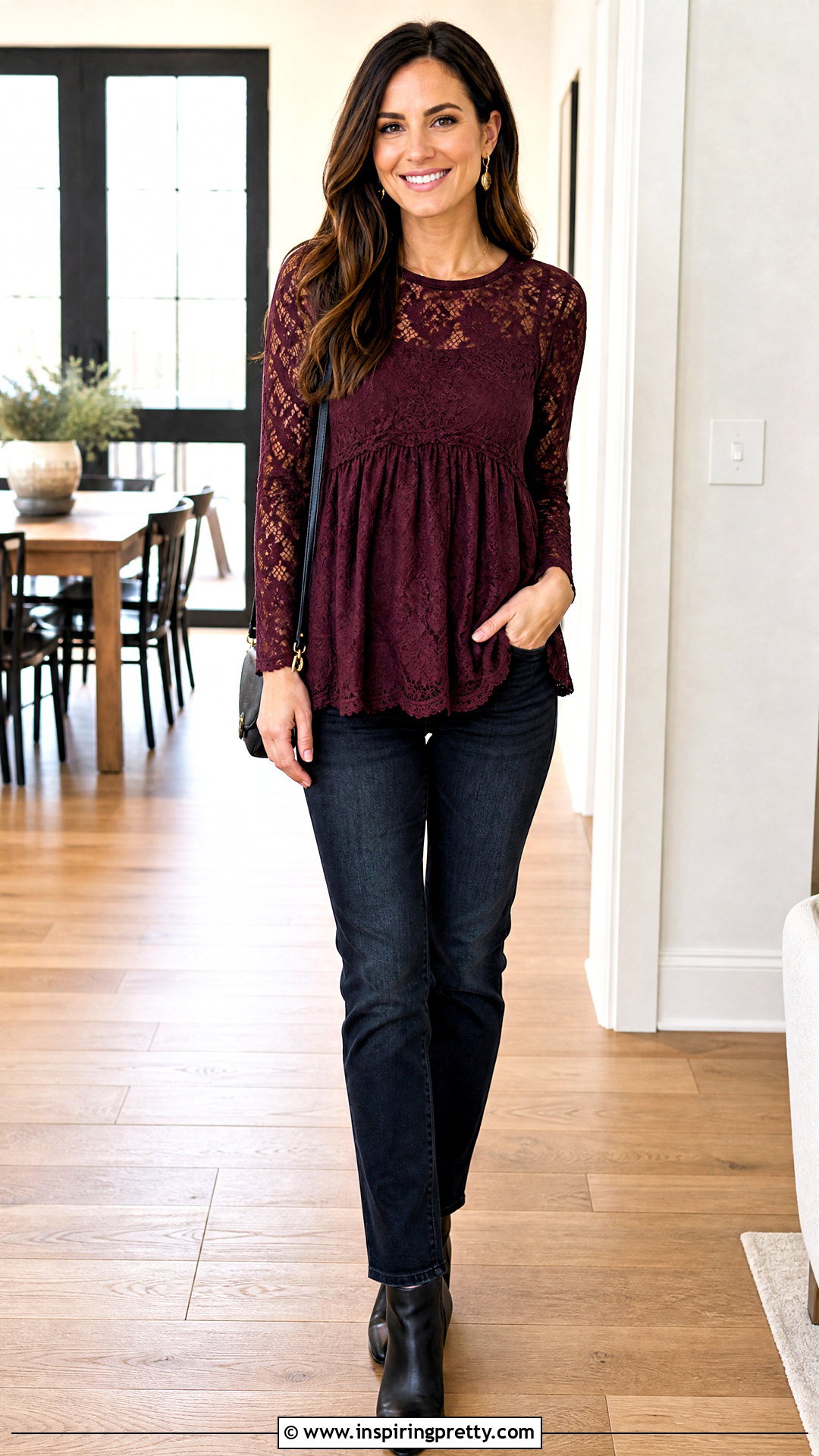 Lace Babydoll Top With Skinny Jeans - 50 lace top styles