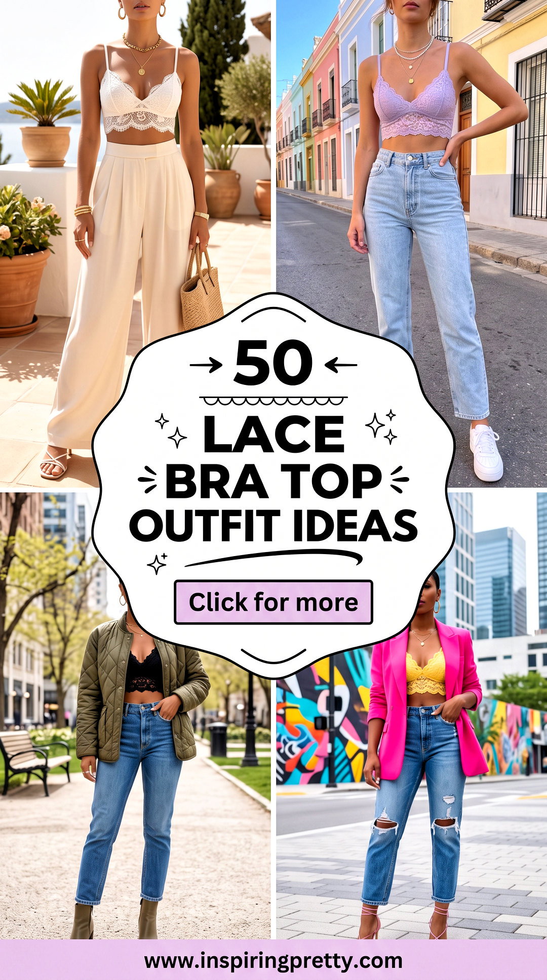 50 Lace Bra Top Outfit Ideas for Confident Summer Style - 50 Lace Bra Top Outfit Ideas for Confident Summer Style