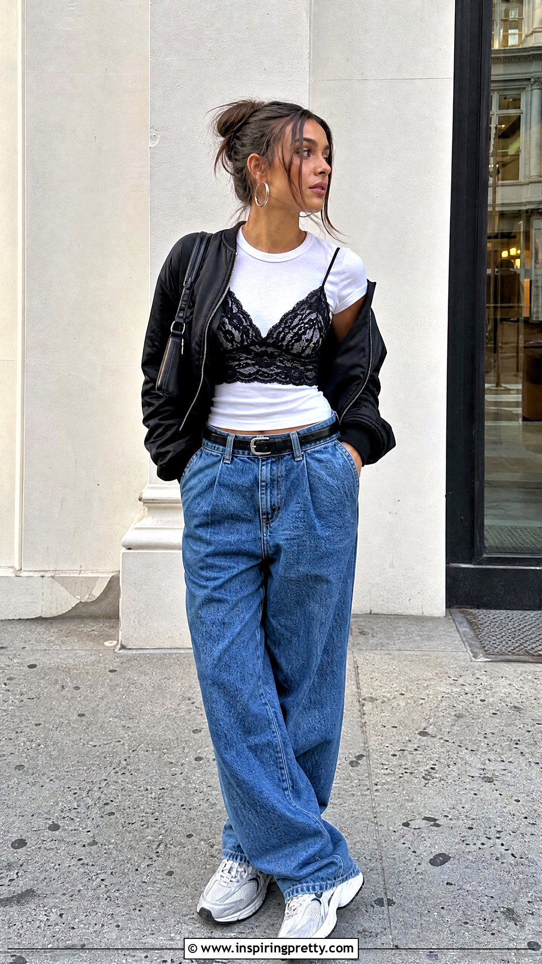 Lace Bra Top Over A Fitted T Shirt - 50 lace bra top outfit ideas