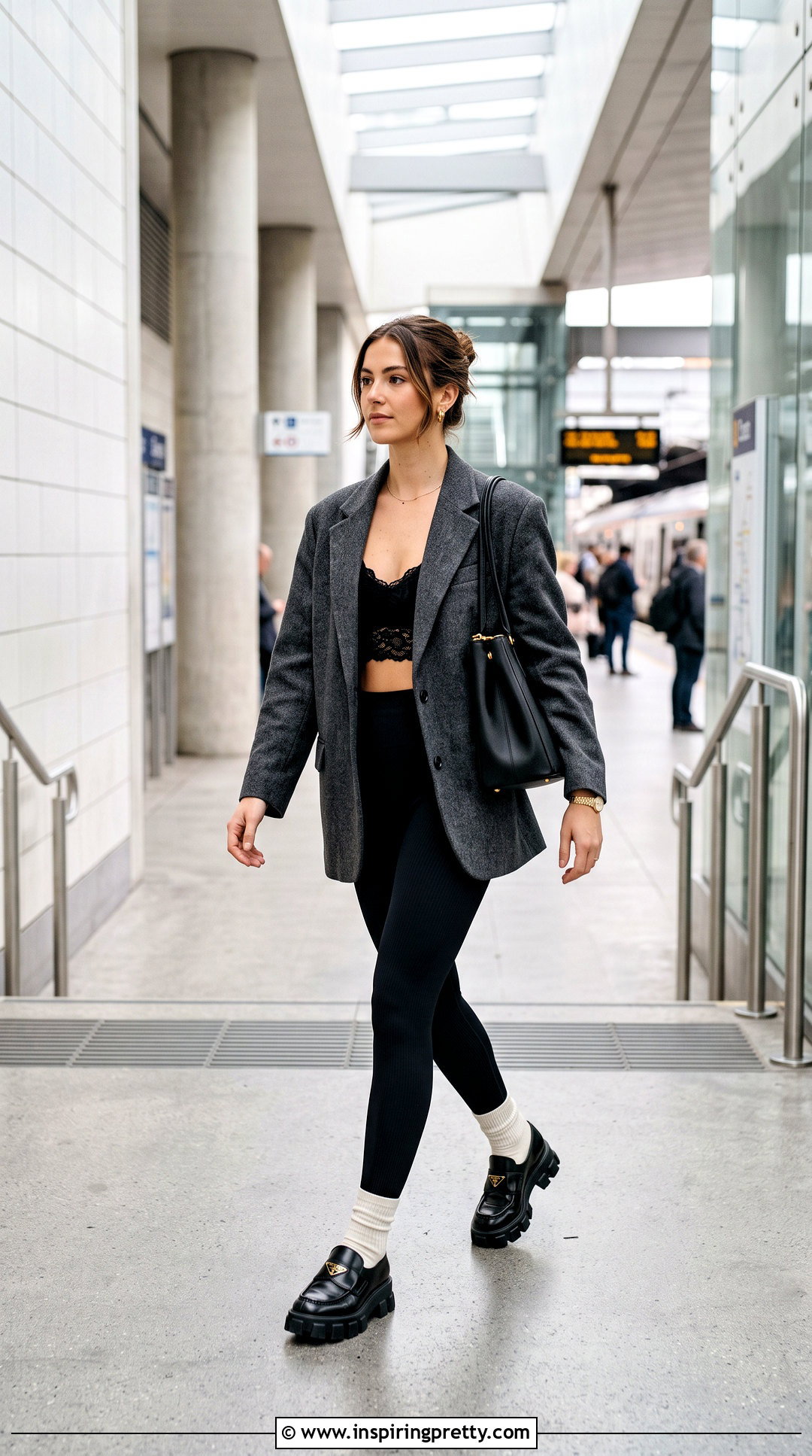 Lace Bra Top With Blazer And Leggings - 50 lace bra top outfit ideas