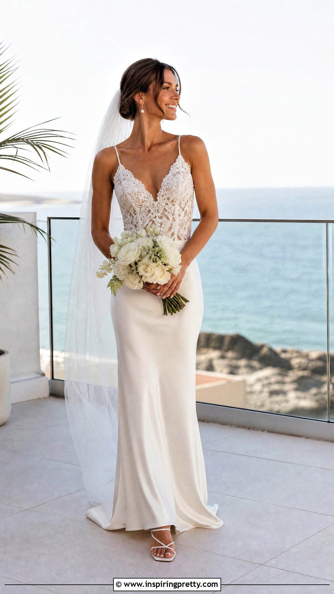 Lace Bridal Bodysuit With Satin Slip Skirt - 20 Bridal Bodysuit Top outfit ideas