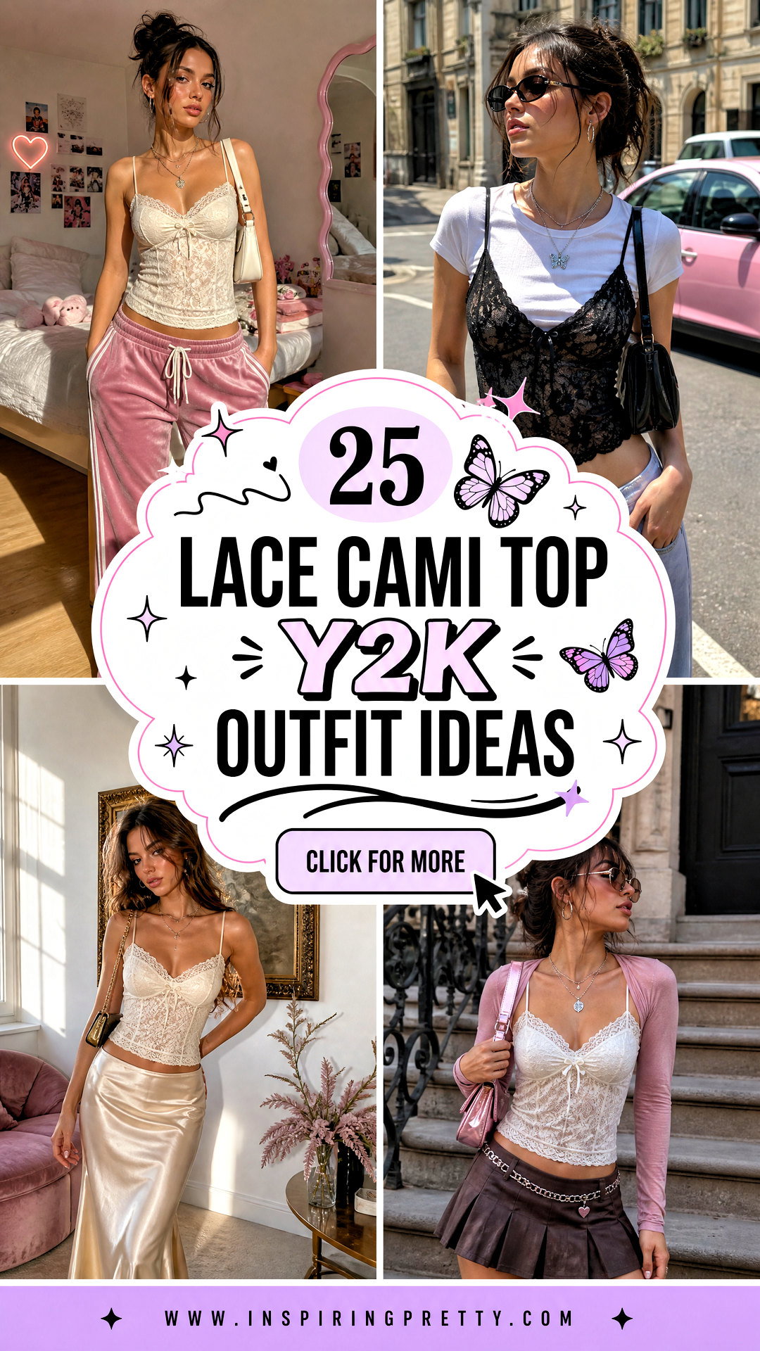 25 Lace Cami Top Y2K Outfit Ideas for a Dreamy Retro Look - 25 Lace Cami Top Y2K Outfit Ideas for a Dreamy Retro Look