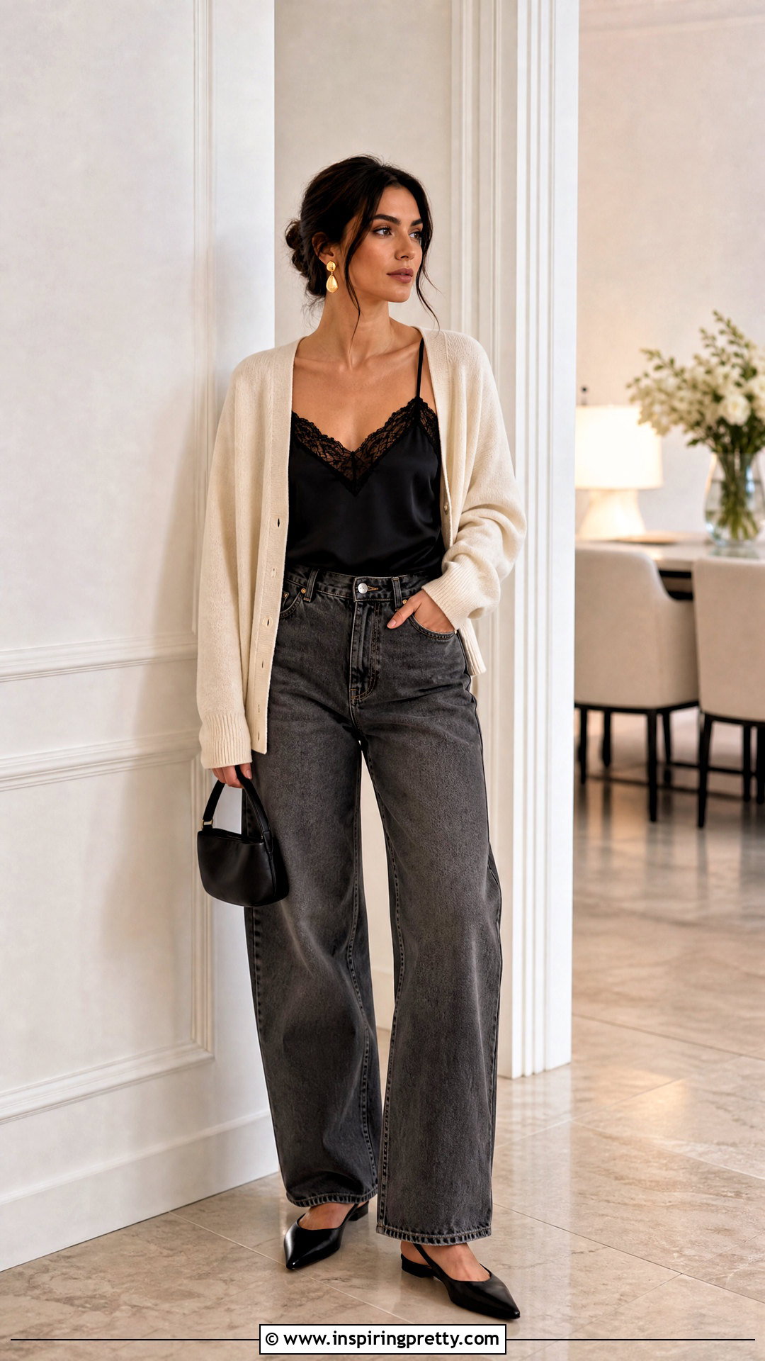 Lace Camisole With Baggy Jeans - 50 tops to wear with baggy jeans