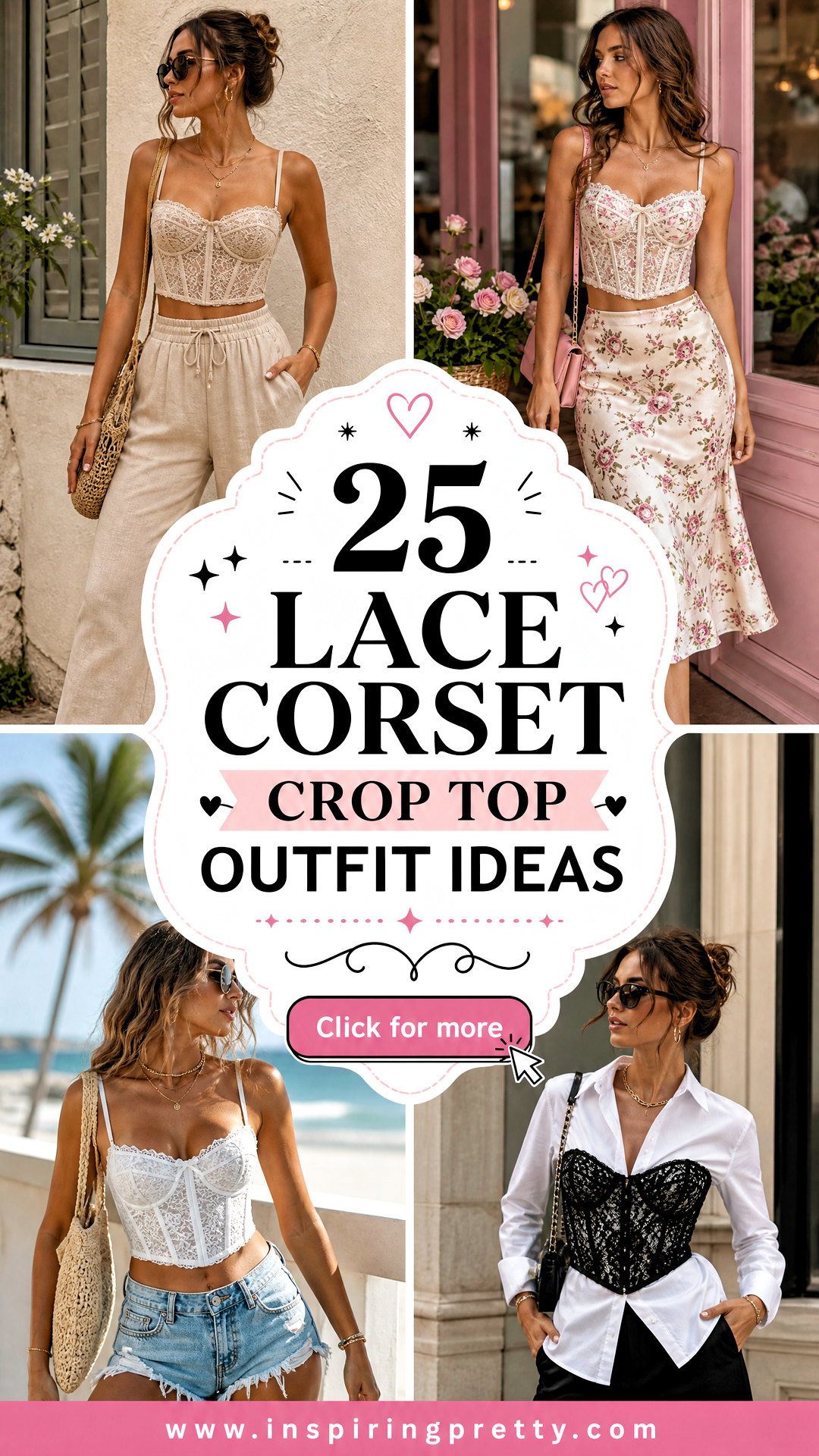 25 Lace Corset Crop Top Outfit Ideas for Romantic Date Nights - 25 Lace Corset Crop Top Outfit Ideas for Romantic Date Nights