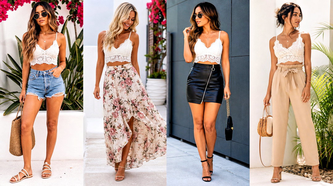 25 Lace Crop Top Outfit Ideas for Effortless Summer Style