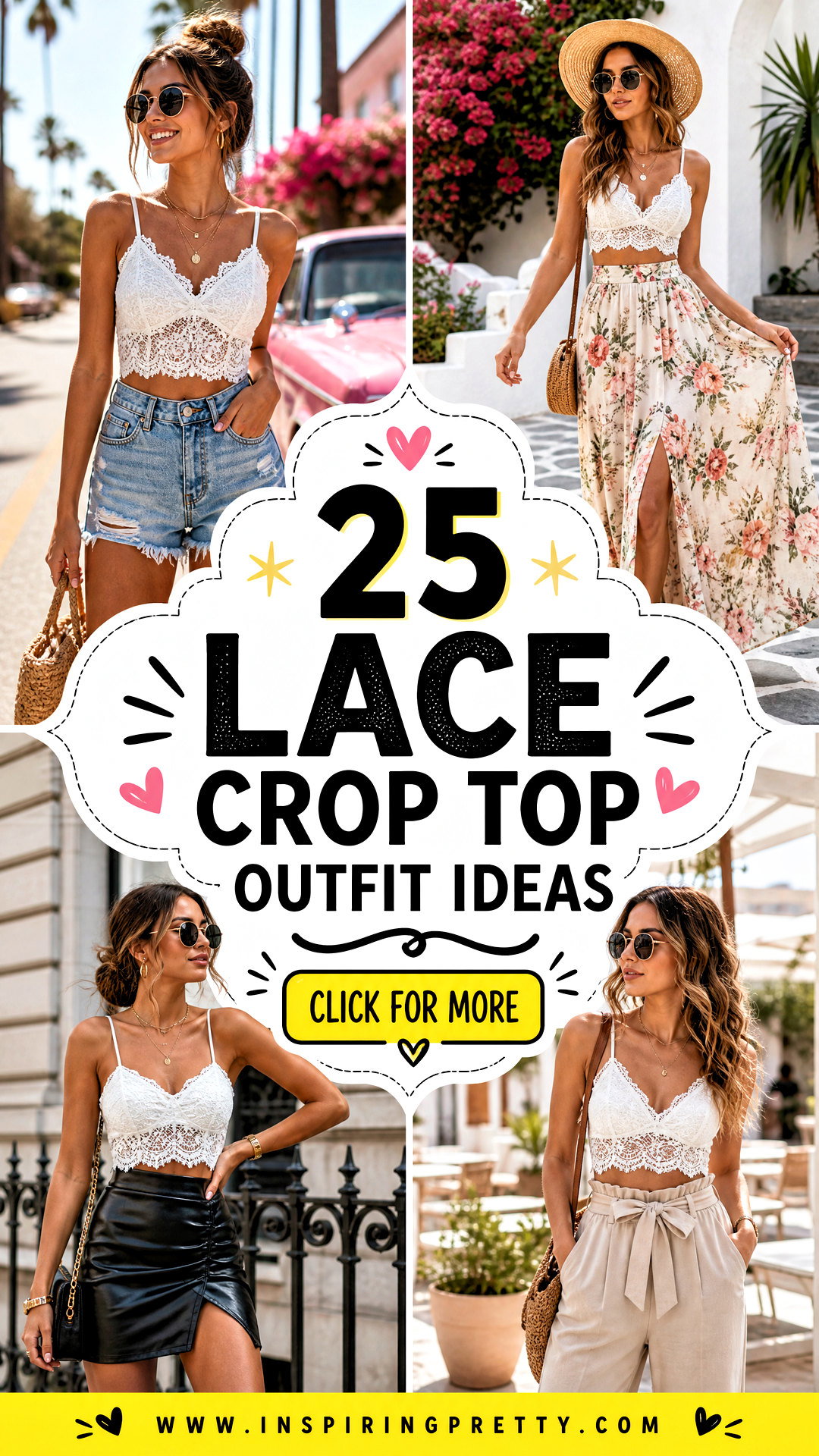 25 Lace Crop Top Outfit Ideas for Effortless Summer Style - 25 Lace Crop Top Outfit Ideas for Effortless Summer Style
