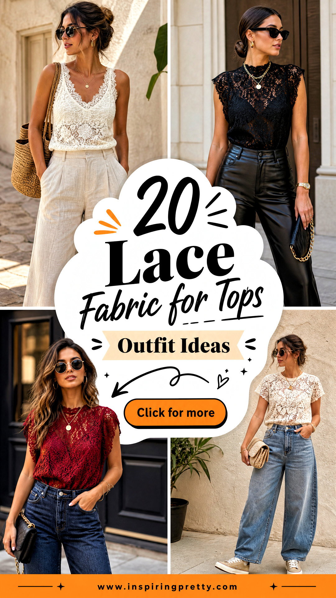 20 Lace Fabric for Tops Outfit Ideas for Elegant Summer Looks - 20 Lace Fabric for Tops Outfit Ideas for Elegant Summer Looks