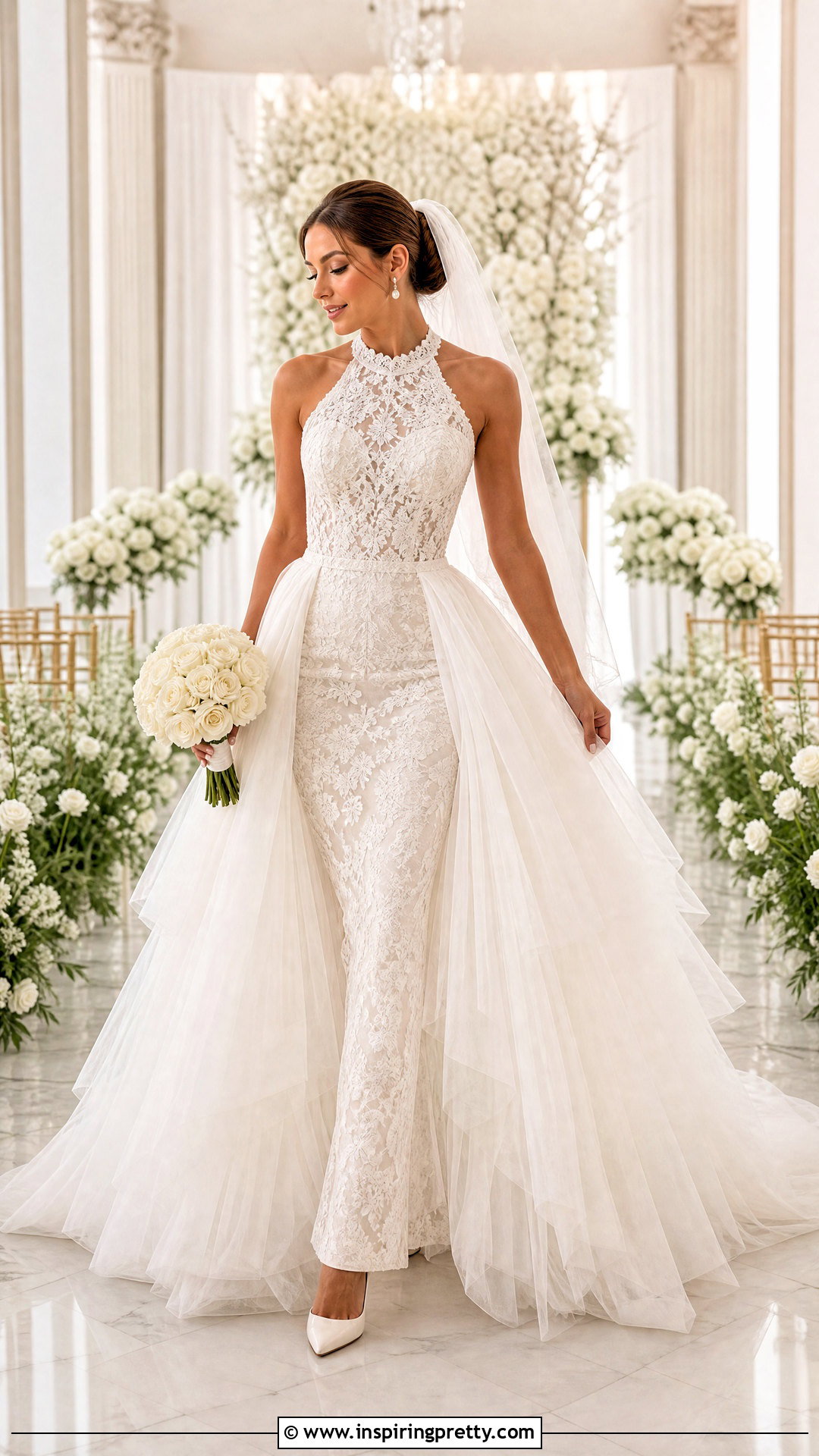 Lace Halter Wedding Dress With Overskirt - 25 Lace Halter Top Wedding Dress outfit ideas