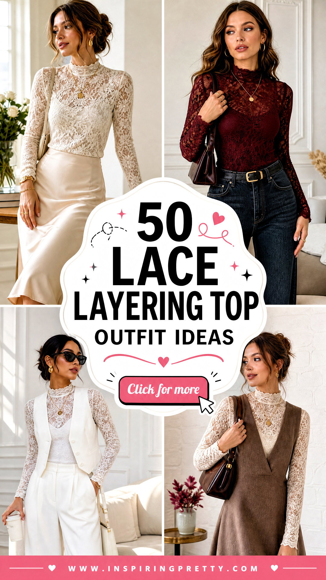 50 Lace Layering Top Outfit Ideas for Romantic Trendy Looks - 50 Lace Layering Top Outfit Ideas for Romantic, Trendy Looks