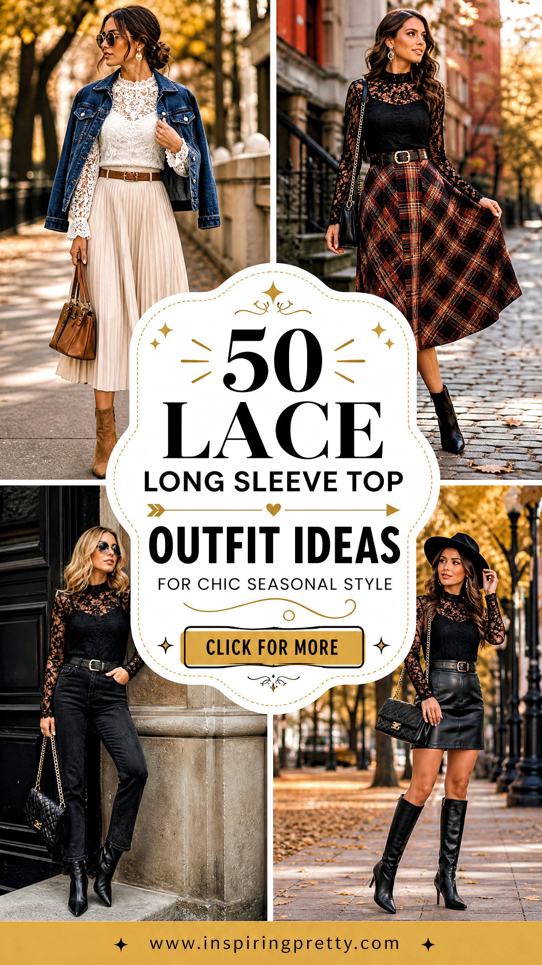 50 Lace Long Sleeve Top Outfit Ideas for Chic Seasonal Style - 50 Lace Long Sleeve Top Outfit Ideas for Chic Seasonal Style