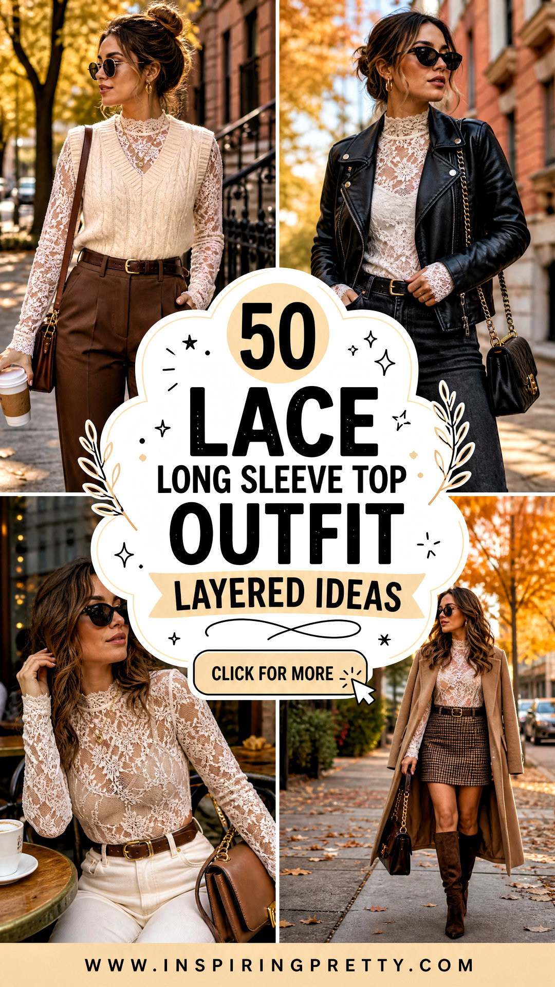 50 Lace Long Sleeve Top Outfit Layered Ideas for Fall Style - 50 Lace Long Sleeve Top Outfit Layered Ideas for Fall Style