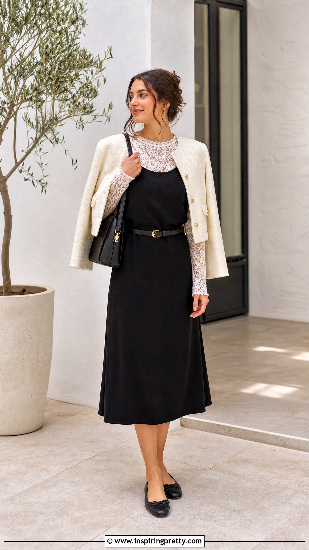Lace Long Sleeve Top Under A Tank Dress - 50 lace long sleeve top outfit layered ideas