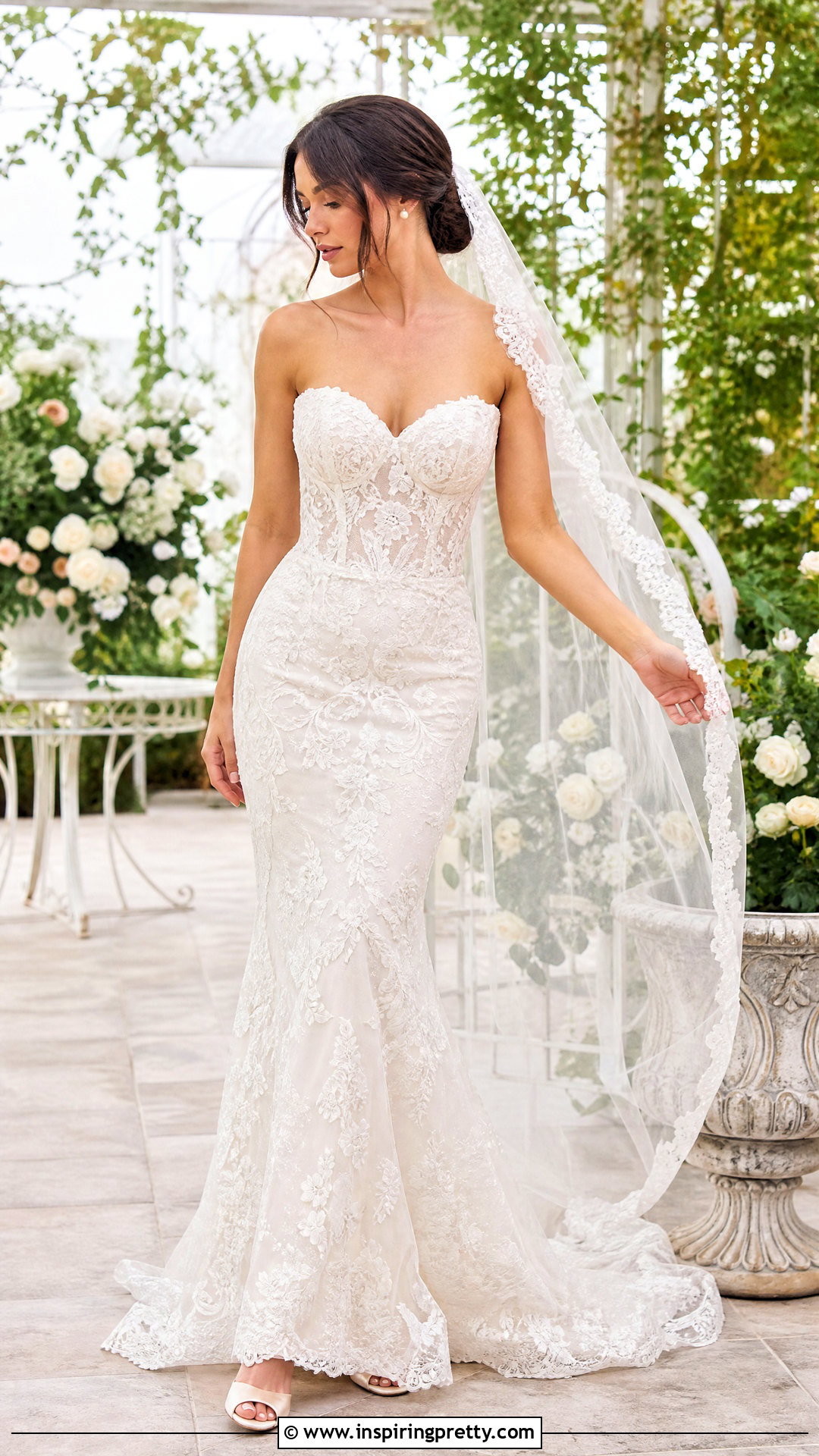 Lace Mermaid Wedding Dress With Sweetheart Corset Top - 25 Mermaid Wedding Dress With Corset Top outfit ideas