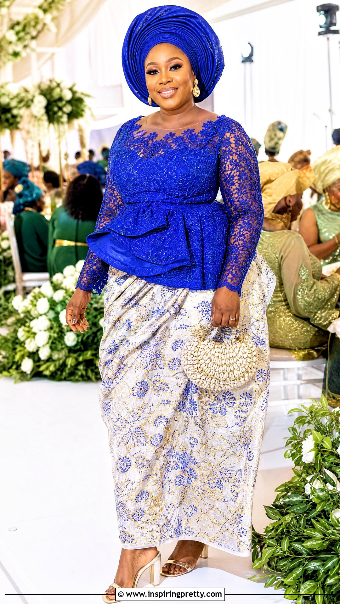 Lace Peplum Top And Wrapper Skirt - 50 skirt and top lace styles