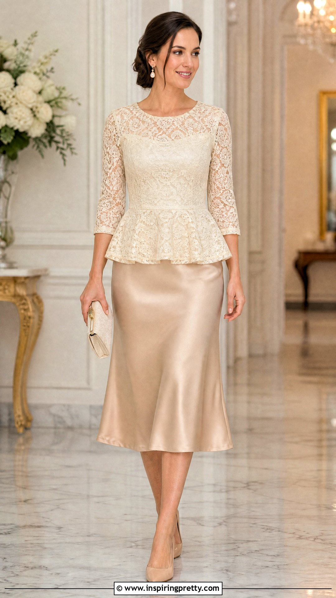 Lace Peplum Top With Satin Skirt - 20 peplum tops for ladies