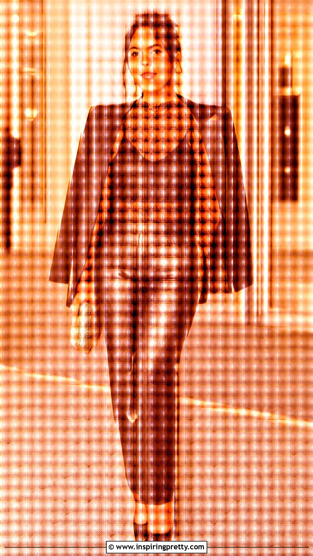 Lace Sheer Top With Leather Pants - 20 sheer top celebrity outfit ideas