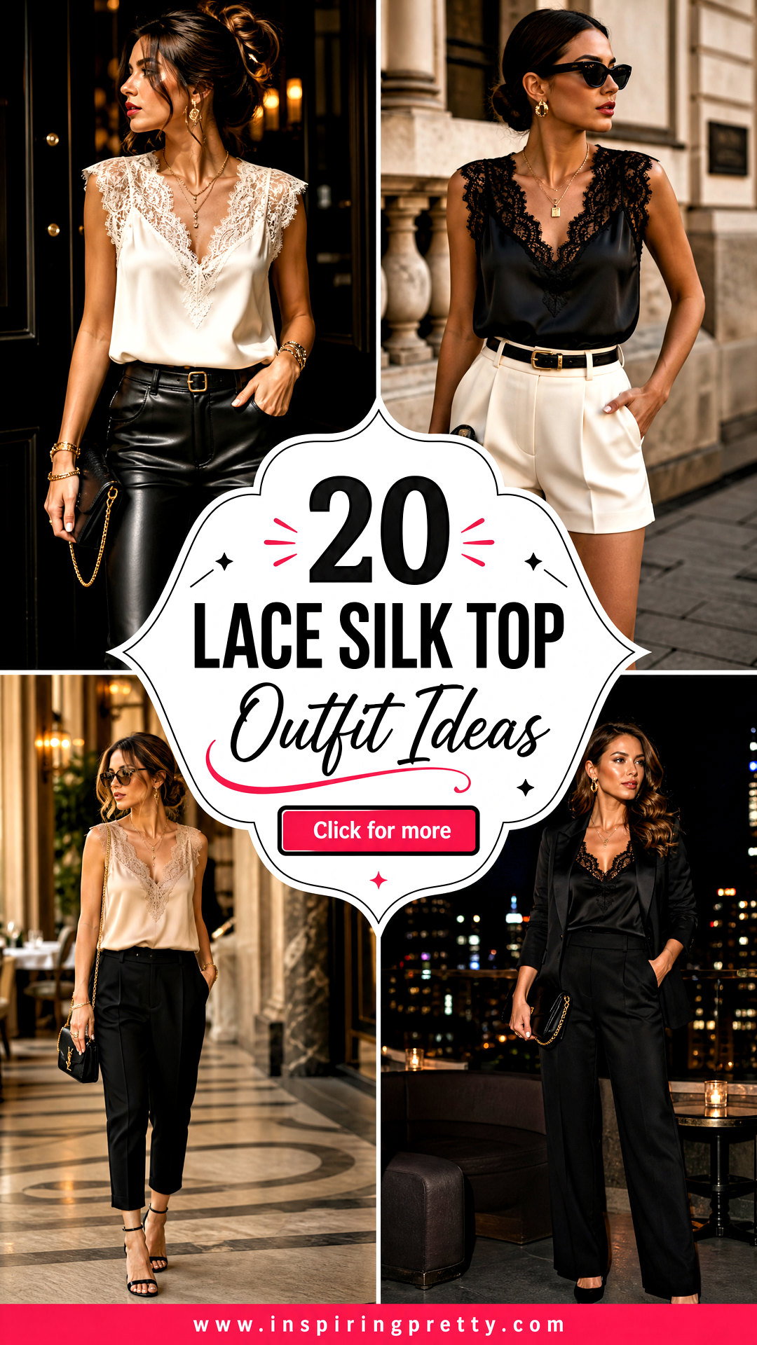 20 Lace Silk Top Outfit Ideas for Effortless Evening Style - 20 Lace Silk Top Outfit Ideas for Effortless Evening Style