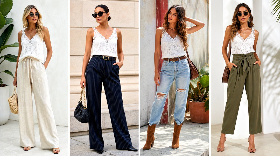 50 Lace Tank Top Outfit Ideas for Romantic Summer Style