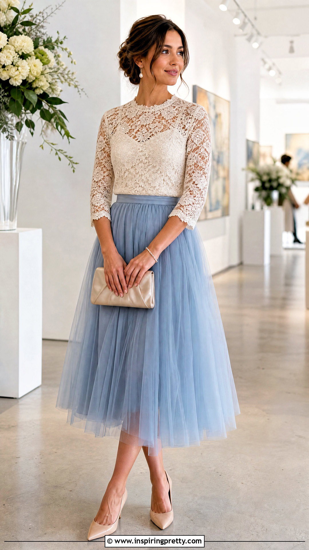 Lace Top And Tulle Skirt Outfit - 50 top and skirt outfits