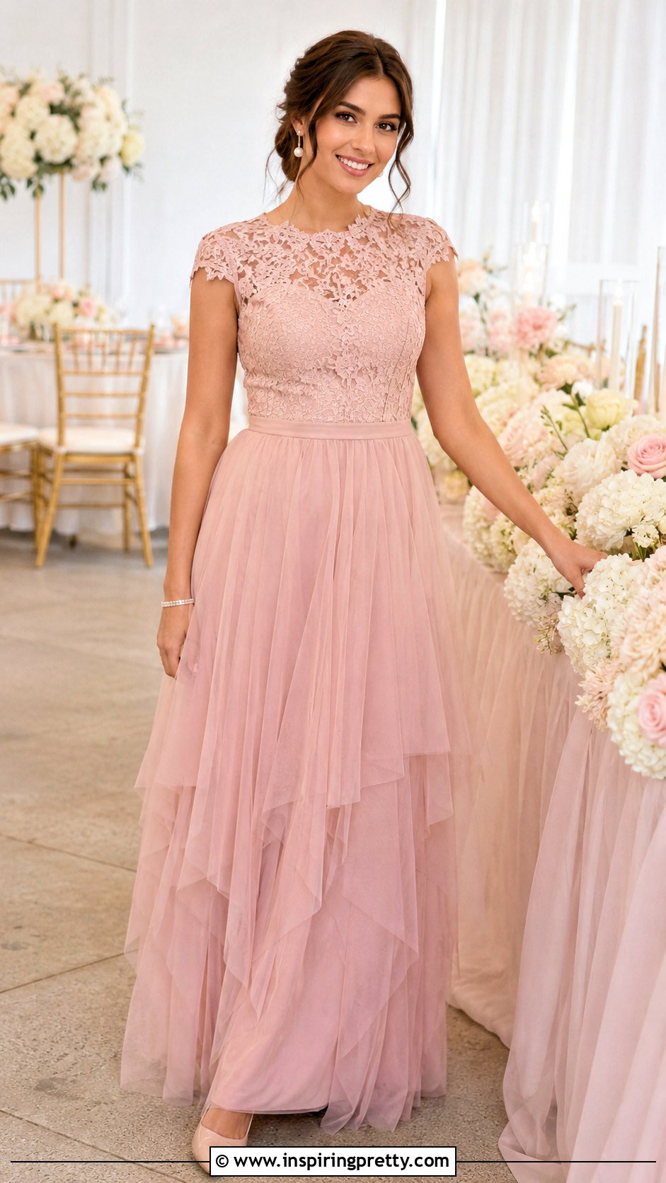 Lace Top With Tulle Bridesmaid Skirt - 20 bridesmaids skirts and tops outfit ideas