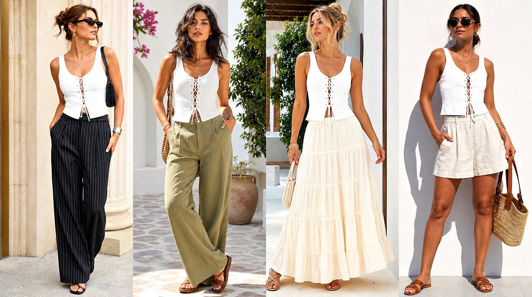 50 Lace Up Top Outfit Ideas for Bold Yet Feminine Looks
