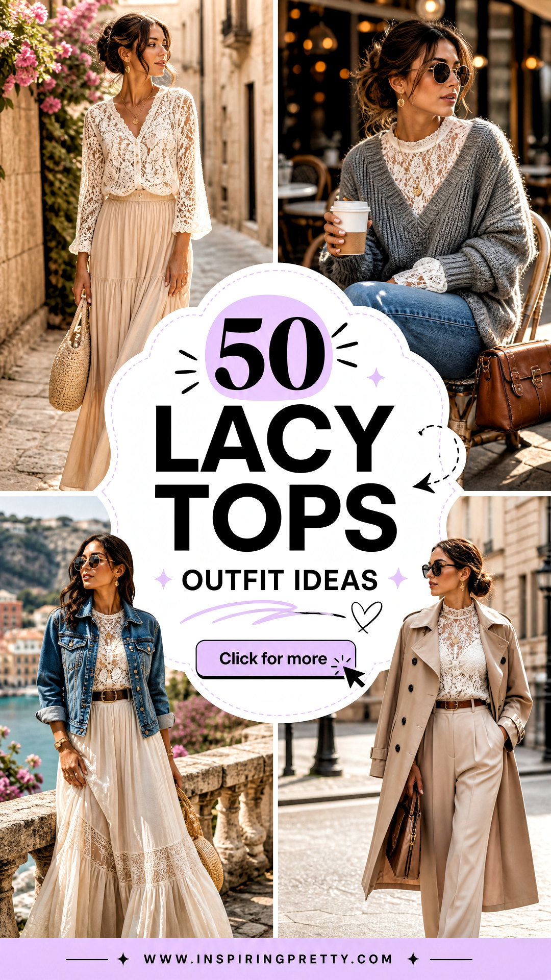 50 Lacy Tops Outfit Ideas for Romantic Day-to-Night Style - 50 Lacy Tops Outfit Ideas for Romantic Day-to-Night Style