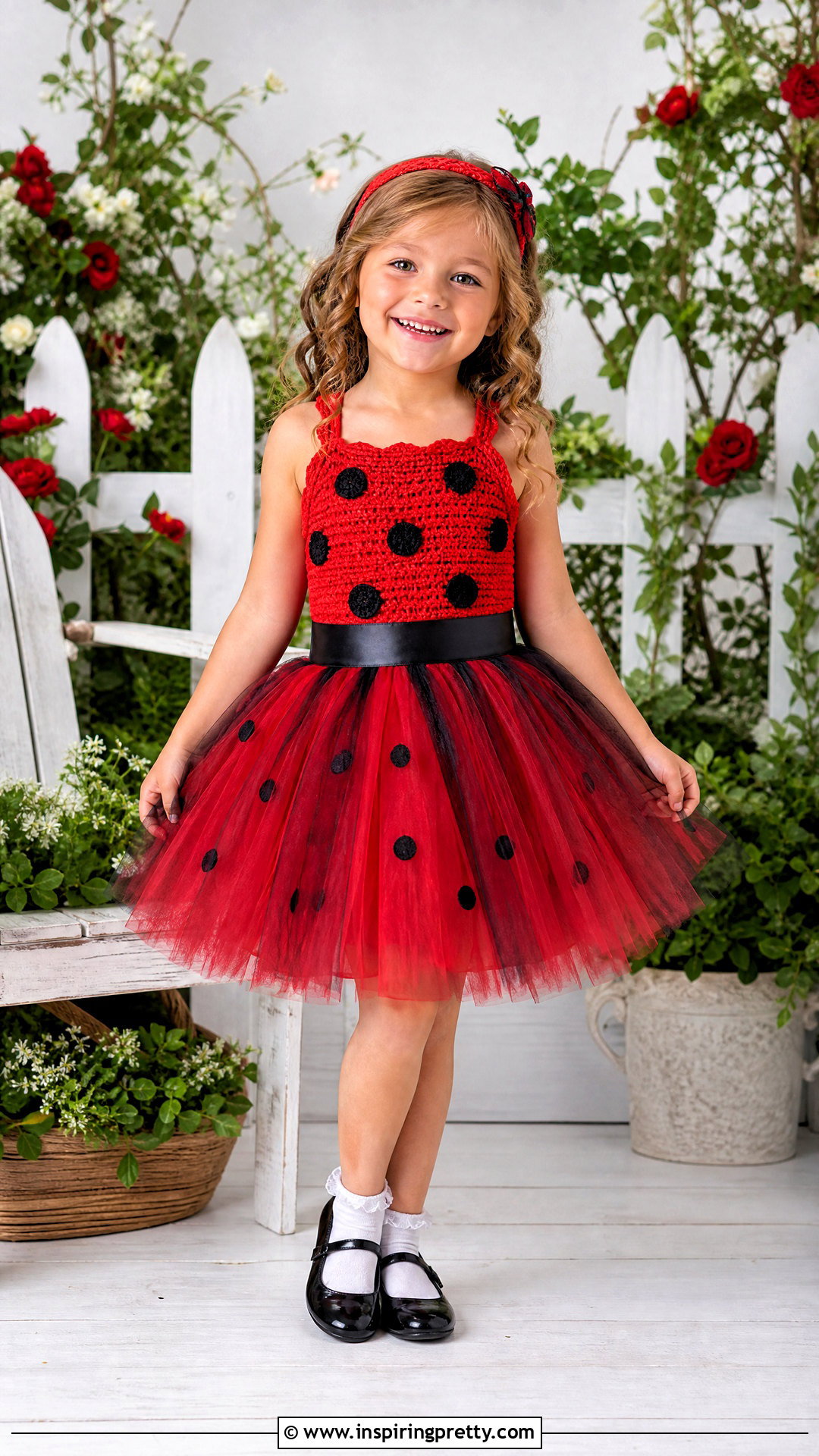 Ladybug Crochet Tutu Top Dress - 20 crochet tutu top ideas