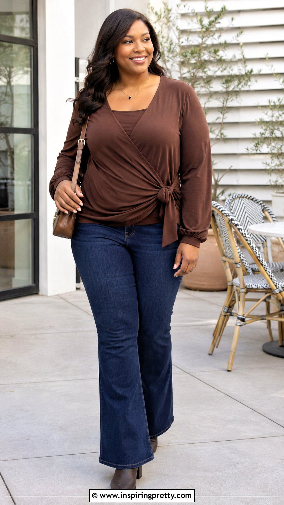 Lane Bryant Wrap Top With Bootcut Jeans - 20 lane bryant tops outfit ideas