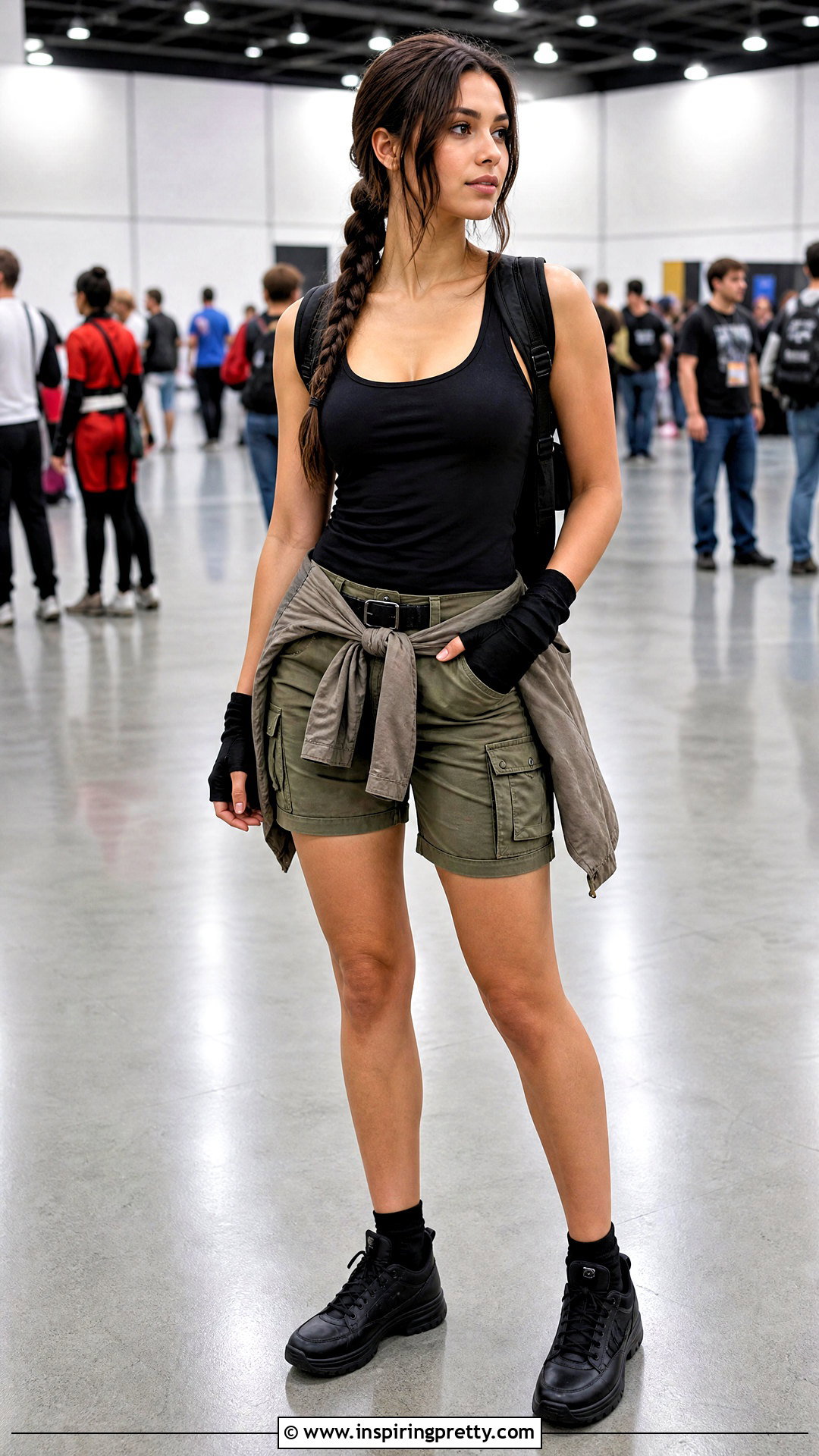 Lara Croft Black Tank Top Convention Outfit - 25 Lara Croft Black Tank Top outfit ideas
