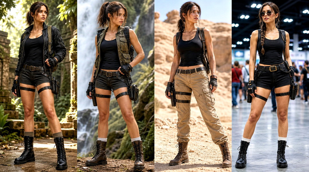 25 Lara Croft Black Tank Top Outfit Ideas for Bold Cosplay Looks
