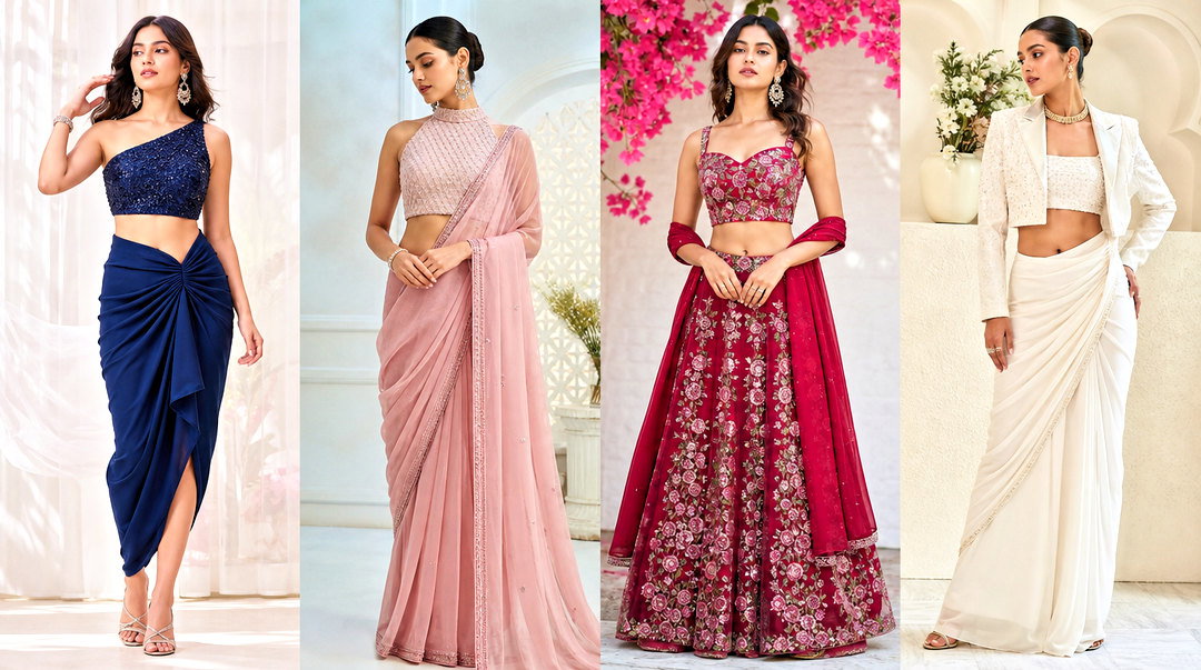 50 Latest Crop Top Blouse Designs for Fashion-Forward Looks