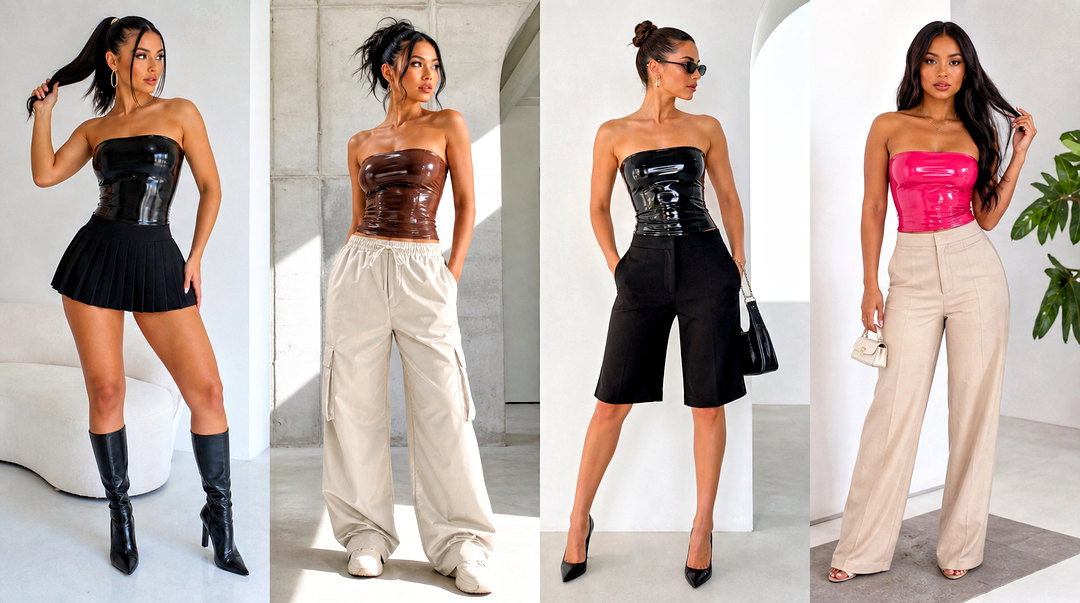 25 Latex Tube Top Outfit Ideas for Bold Night-Out Style