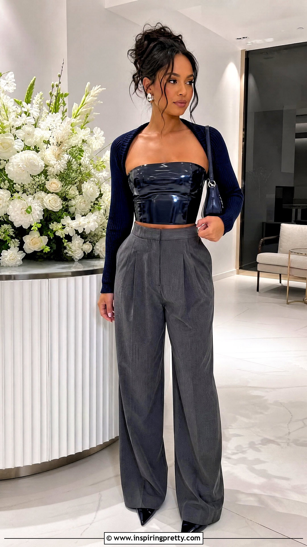 Latex Tube Top With Cropped Bolero - 25 latex tube top outfit ideas