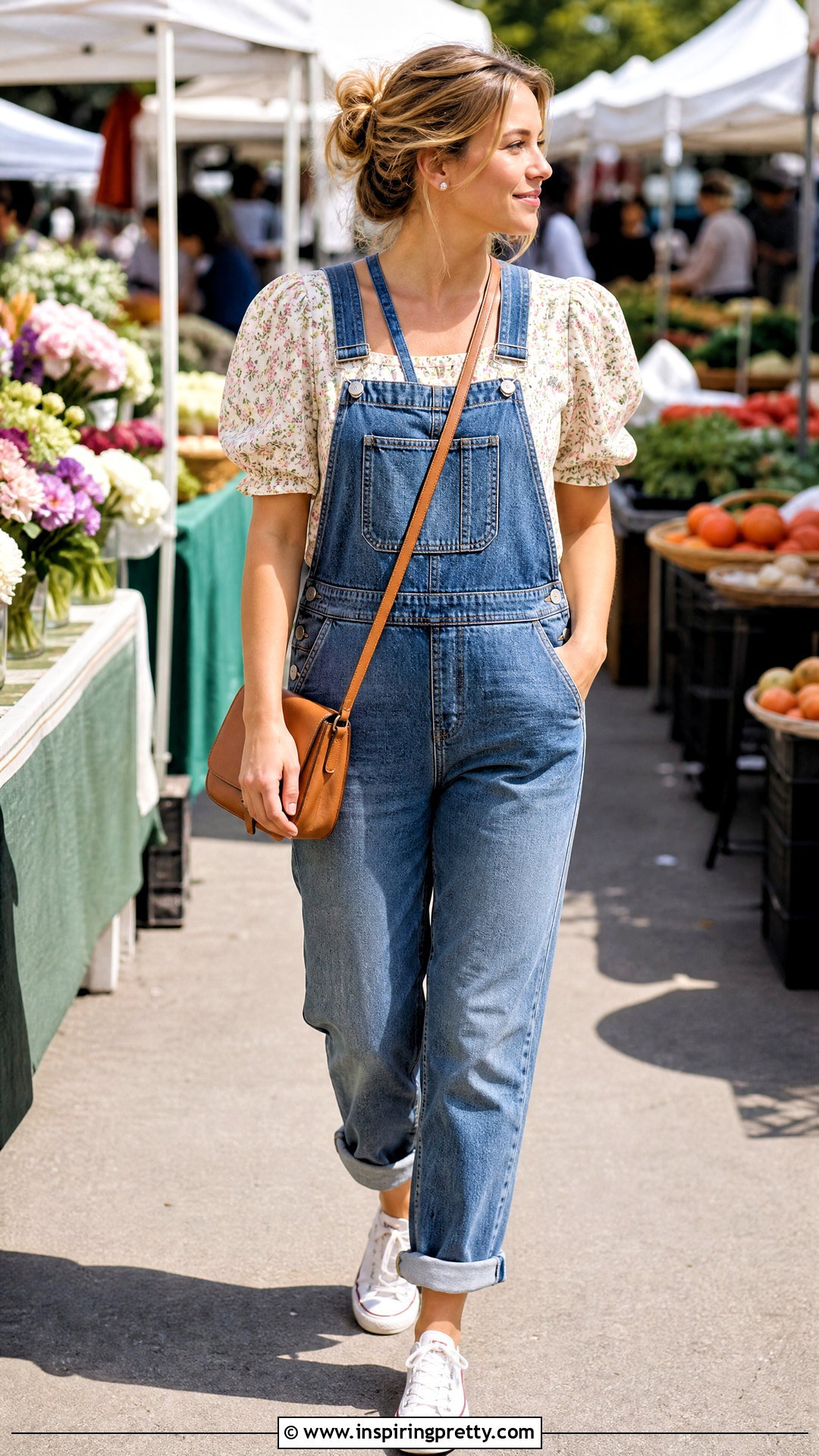 Laura Ashley Top With Relaxed Overalls - 20 Laura Ashley Tops outfit ideas