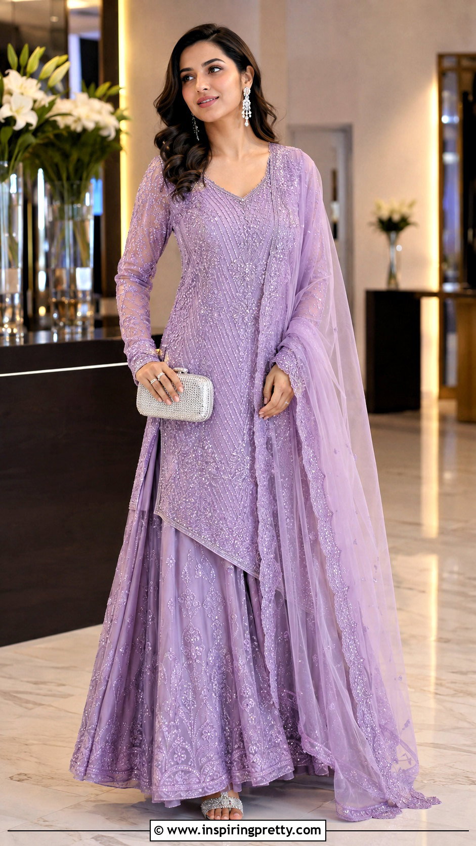 Lavender Lehenga With Long Top - 50 Lehenga With Long Top outfit ideas