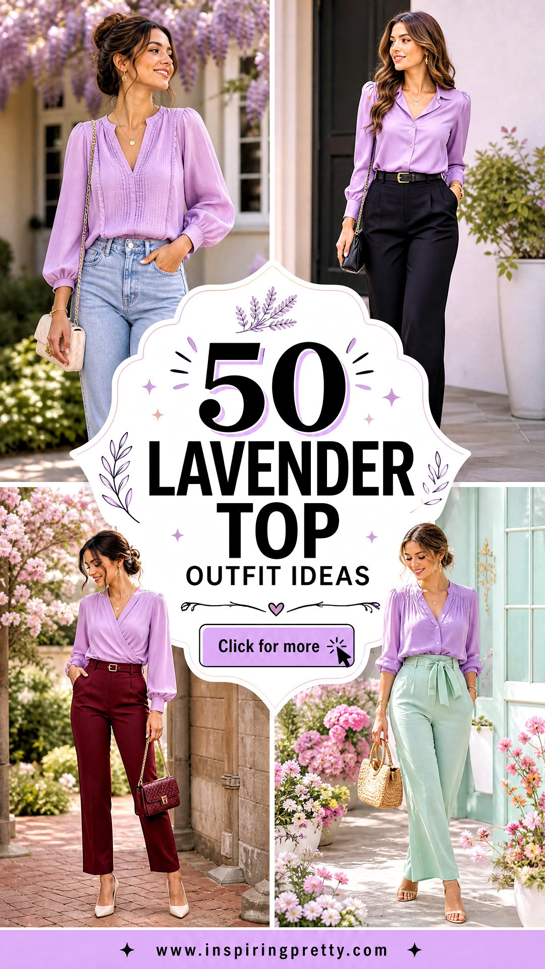 50 Lavender Top Outfit Ideas for Dreamy Springtime Style - 50 Lavender Top Outfit Ideas for Dreamy Springtime Style