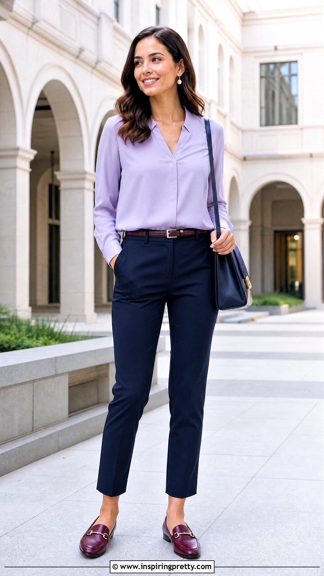 Lavender Top With Loafers - 50 lavender top outfit ideas