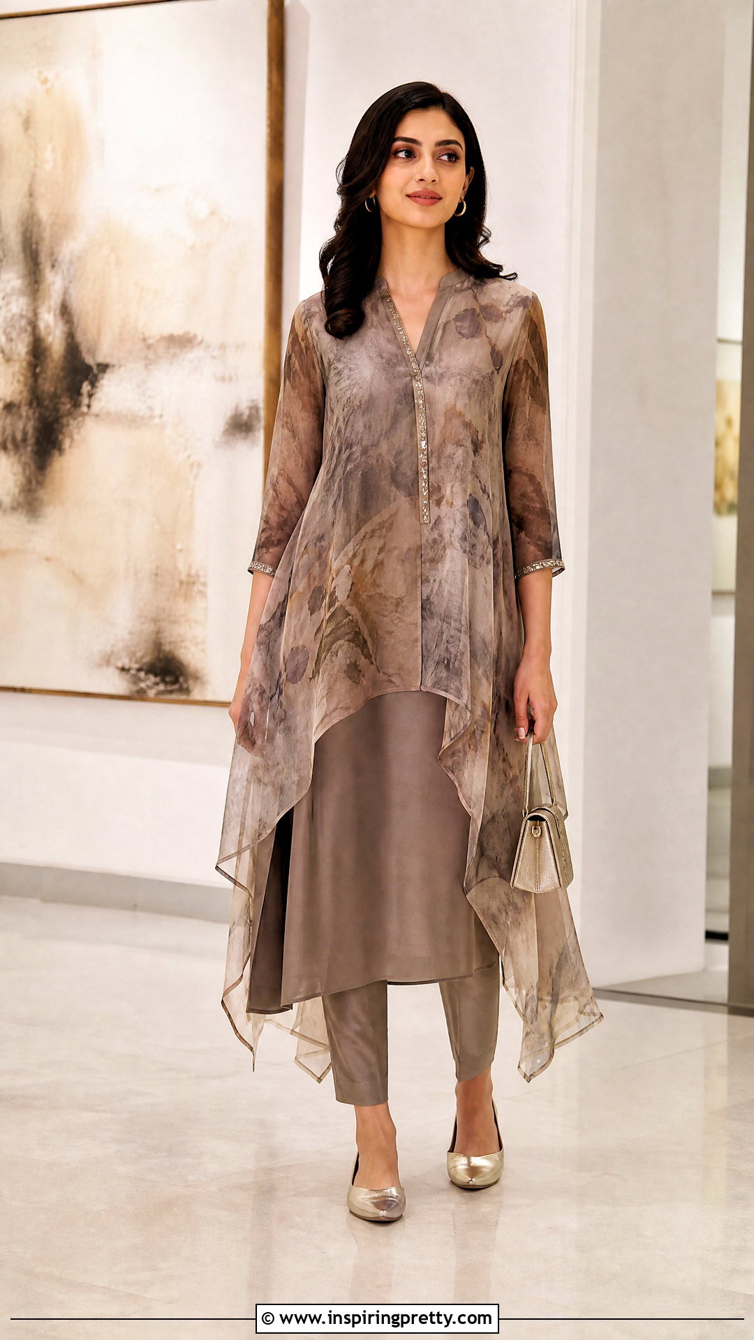 Layered Kurti With Slim Pants - 50 traditional tops for women