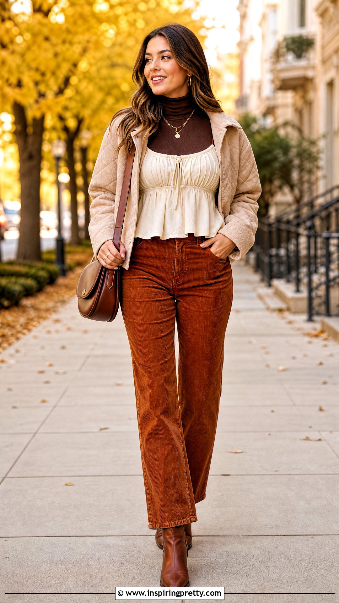Layered Milkmaid Top With Corduroy Pants - 25 Layered Milkmaid Top outfit ideas