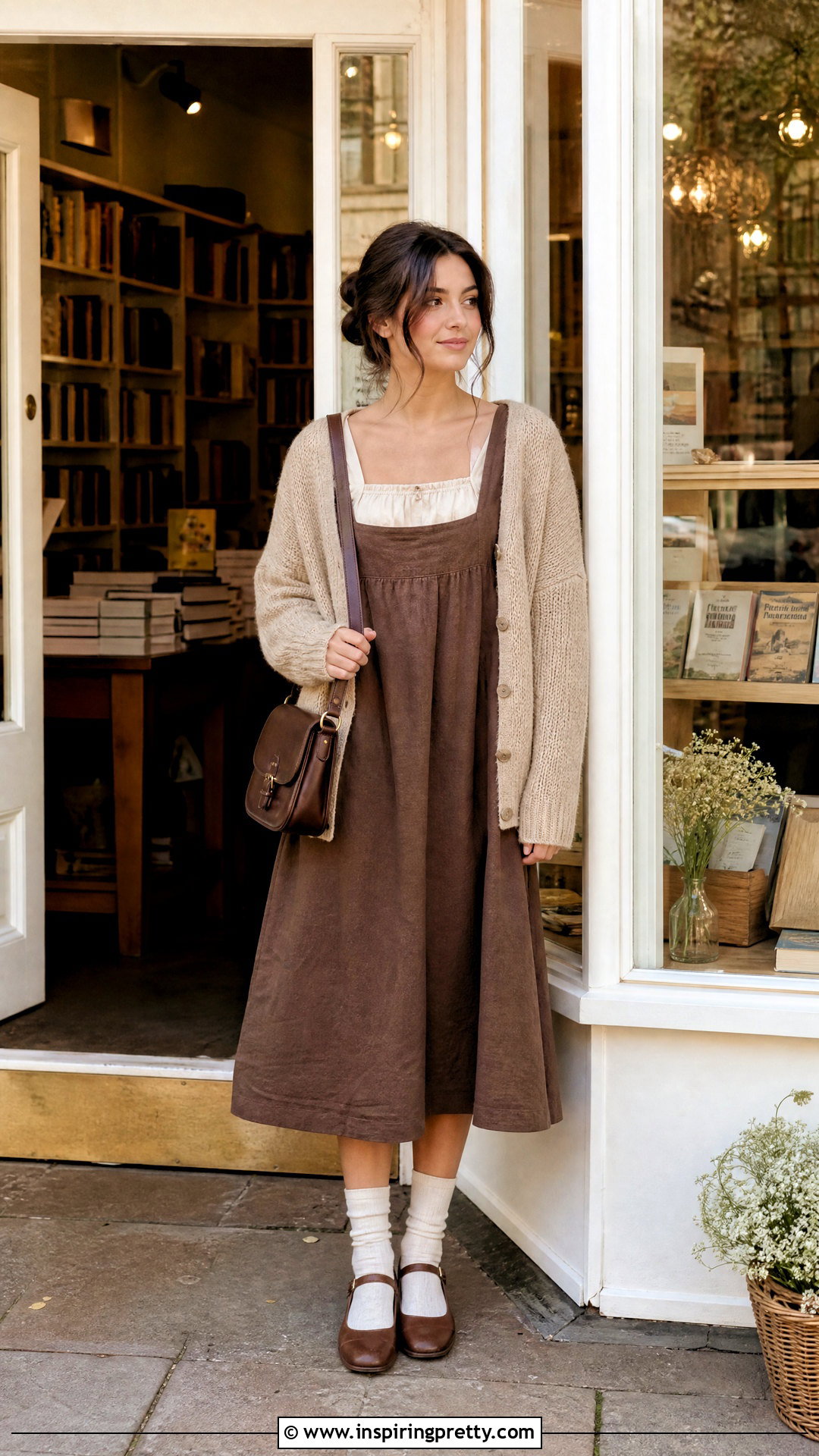 Layered Milkmaid Top With Pinafore Dress - 25 Layered Milkmaid Top outfit ideas