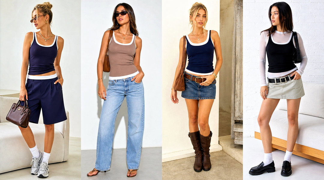 50 Layered Tank Top Outfits for Chic, Year-Round Layering