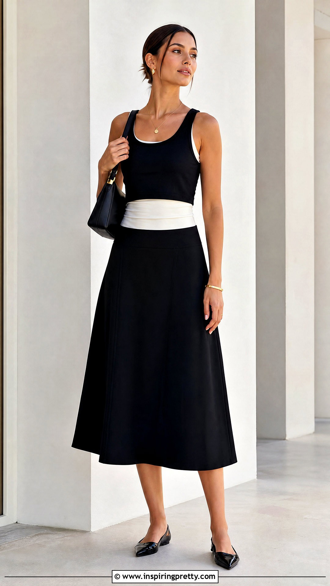 Layered Tank Top With Matching Midi Skirt - 50 layered tank top outfits